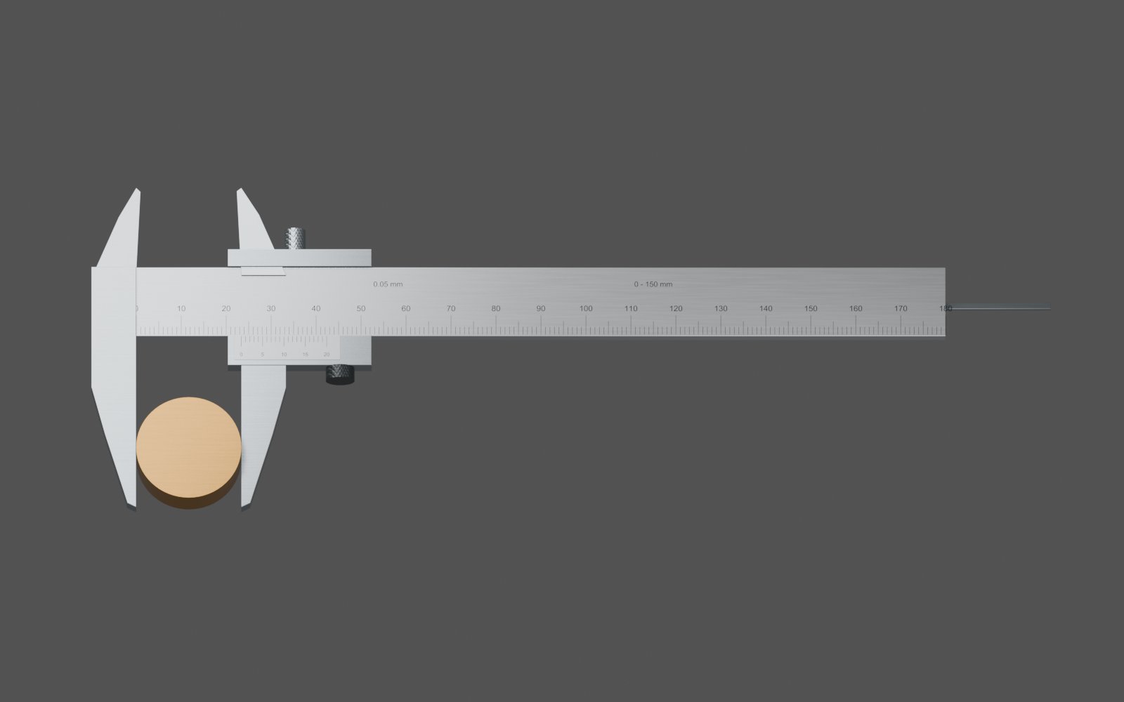 游标卡尺 Blender 渲染预览
